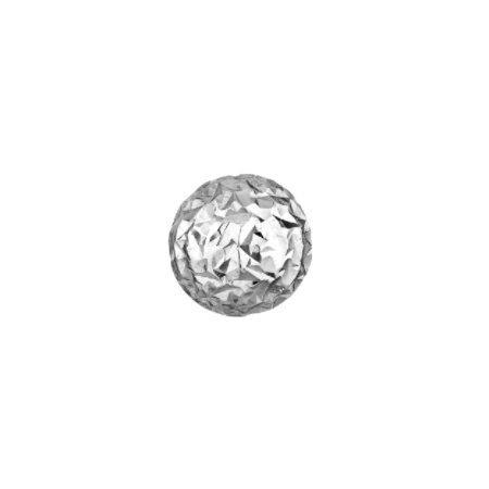 7 Millimeter Round Diamond-Cut Stud Earrings in Rhodium-Plated Sterling Silver