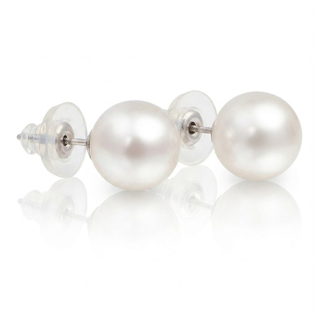 10–10.5mm Freshwater Cultured Pearl Stud Earrings