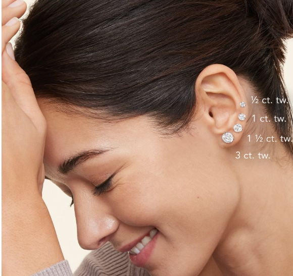 14K Yellow Gold 1.25ct Lab-Grown Diamond Earrings