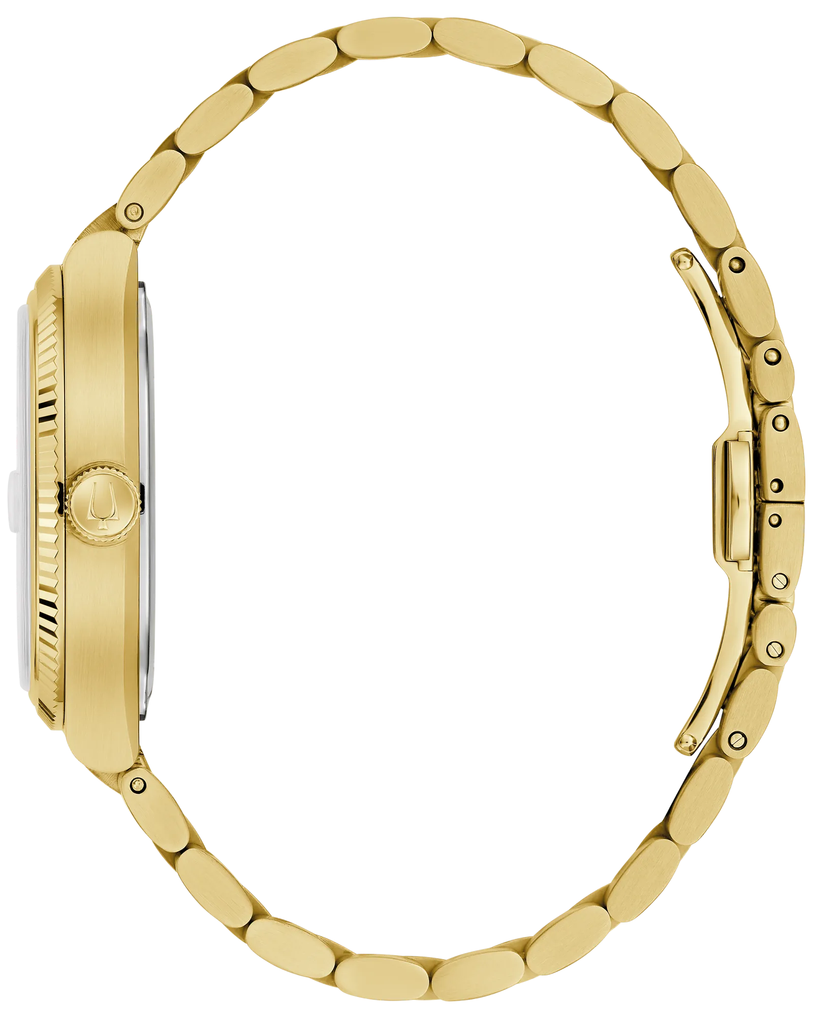 Bulova Super Seville Gold-Tone Stainless Steel HPQ Precisionist Watch with Silver Dial
