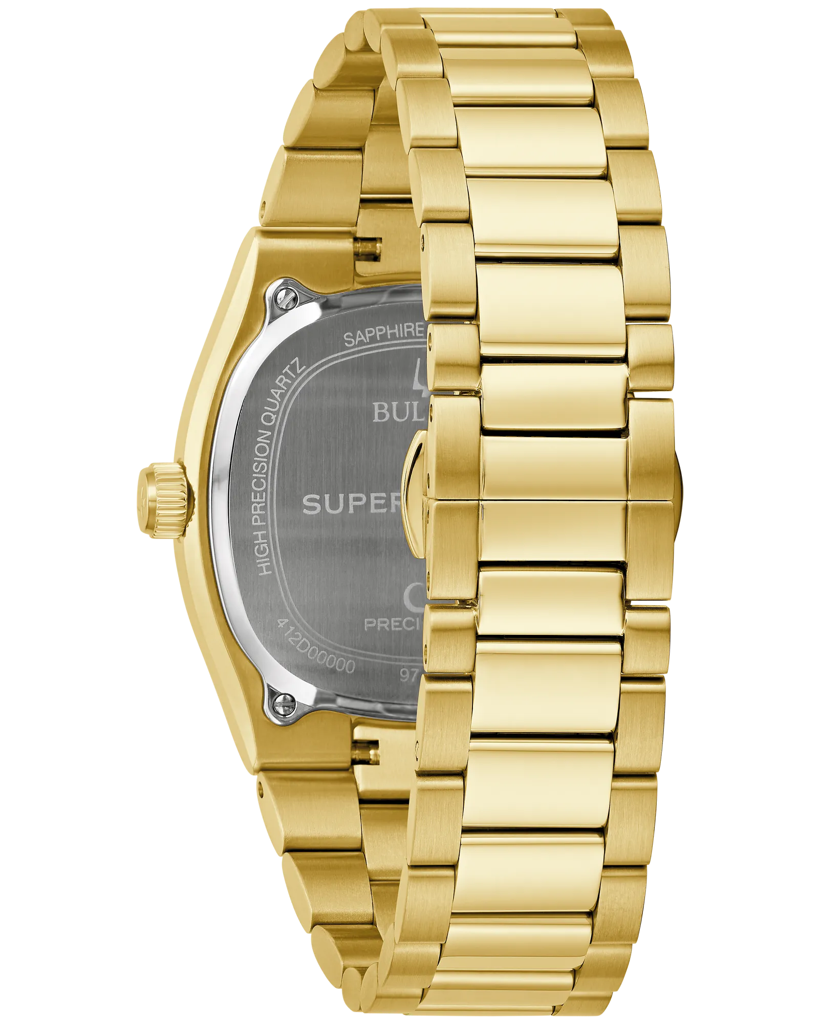Bulova Super Seville Gold-Tone Stainless Steel HPQ Precisionist Watch with Silver Dial