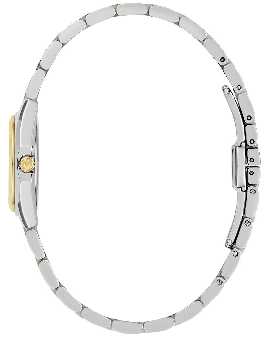 Women's Two-Tone Stainless Steel Watch with a Silver Dial and Gold-Tone Accents