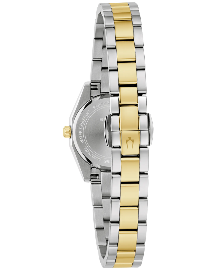 Bulova Surveyor | Women's Two-Tone Stainless Steel Watch | Silver Dial | Sapphire Crystal | Gold-Tone Accents | 98L331 - Brownee Jewelers