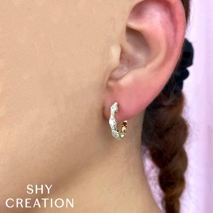 1.00 TOTAL CARAT WEIGHT DIAMOND HOOP EARRING IN 14K YELLOW GOLD