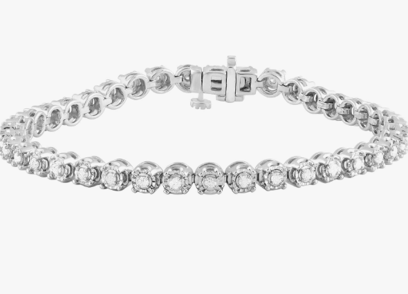 Sterling Silver 1.00ct Diamond Tennis Bracelet