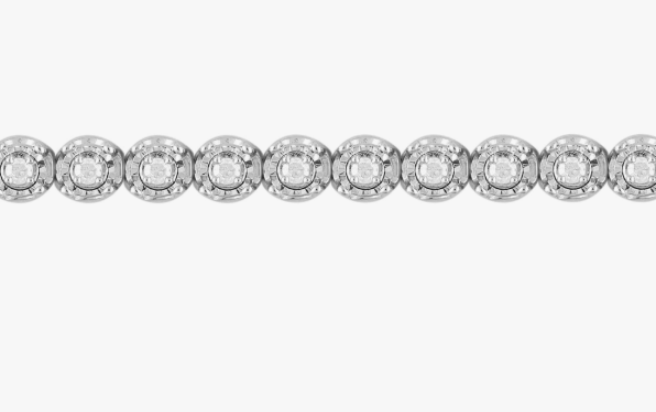 Sterling Silver 1.00ct Diamond Tennis Bracelet