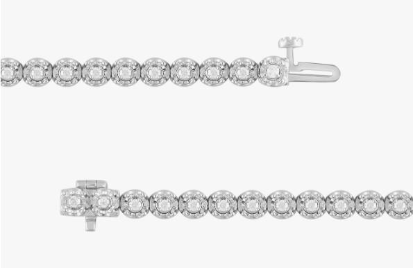 Sterling Silver 1.00ct Diamond Tennis Bracelet