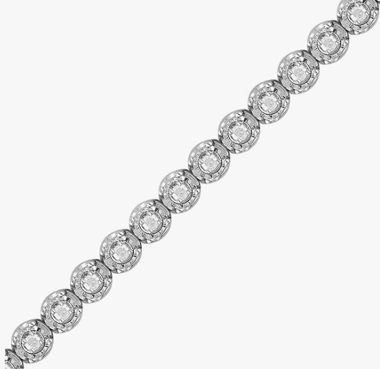 Sterling Silver 1.00ct Diamond Tennis Bracelet