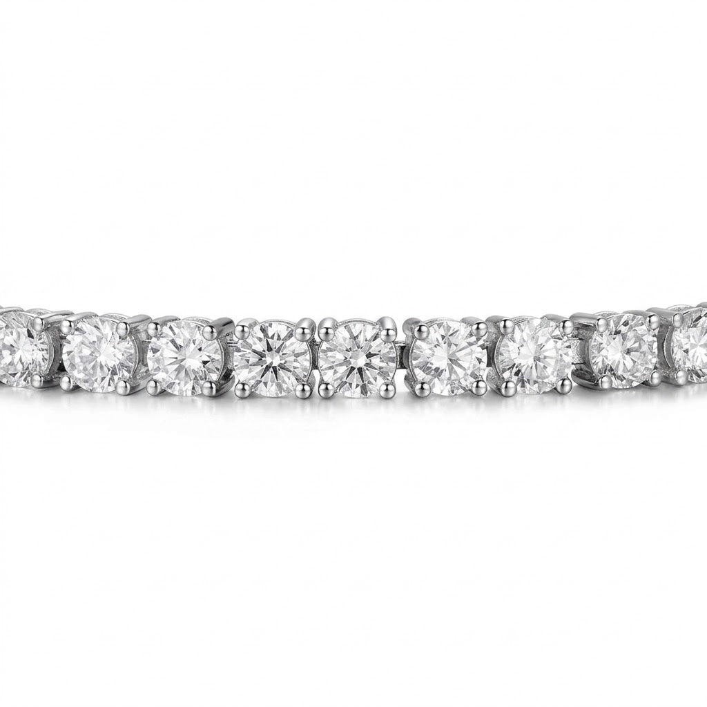 6.75 Inch Sterling Silver 3MM Round DiamondLite Cubic Zirconia Tennis Bracelet