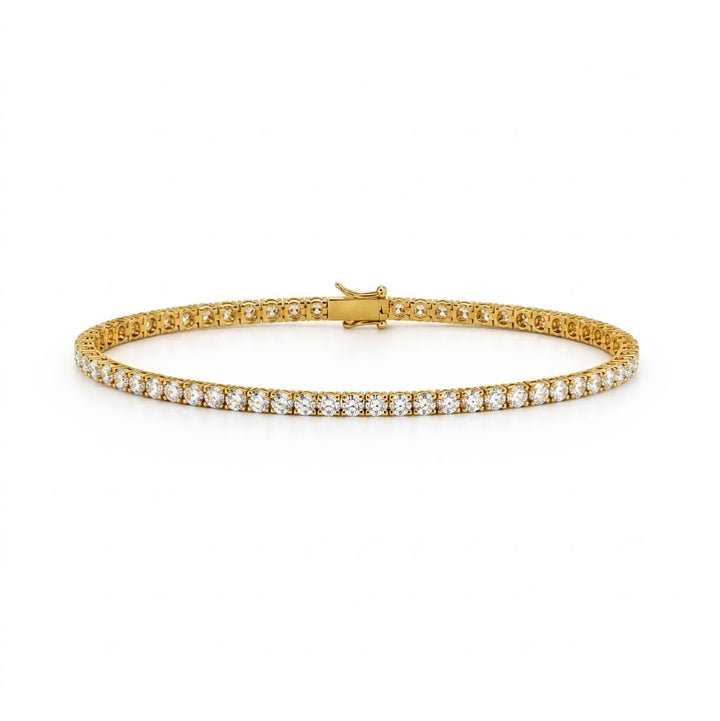 3CTW LAB DIAMOND TENNIS BRACELET | 14K YELLOW GOLD | 7" | LG-KB36852-3CT-GY4 - Brownee Jewelers