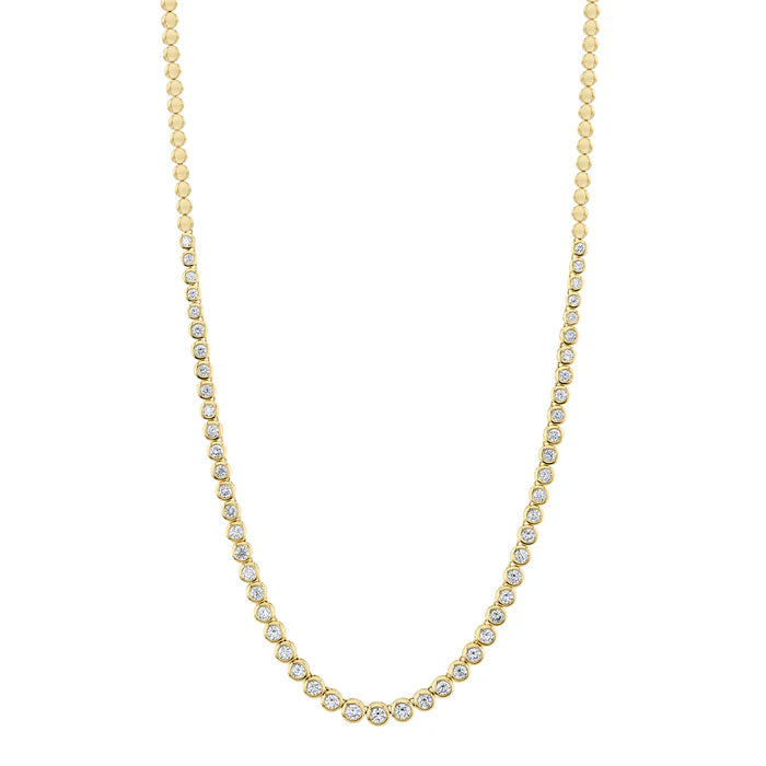 Diamond Bezel Tennis Necklace