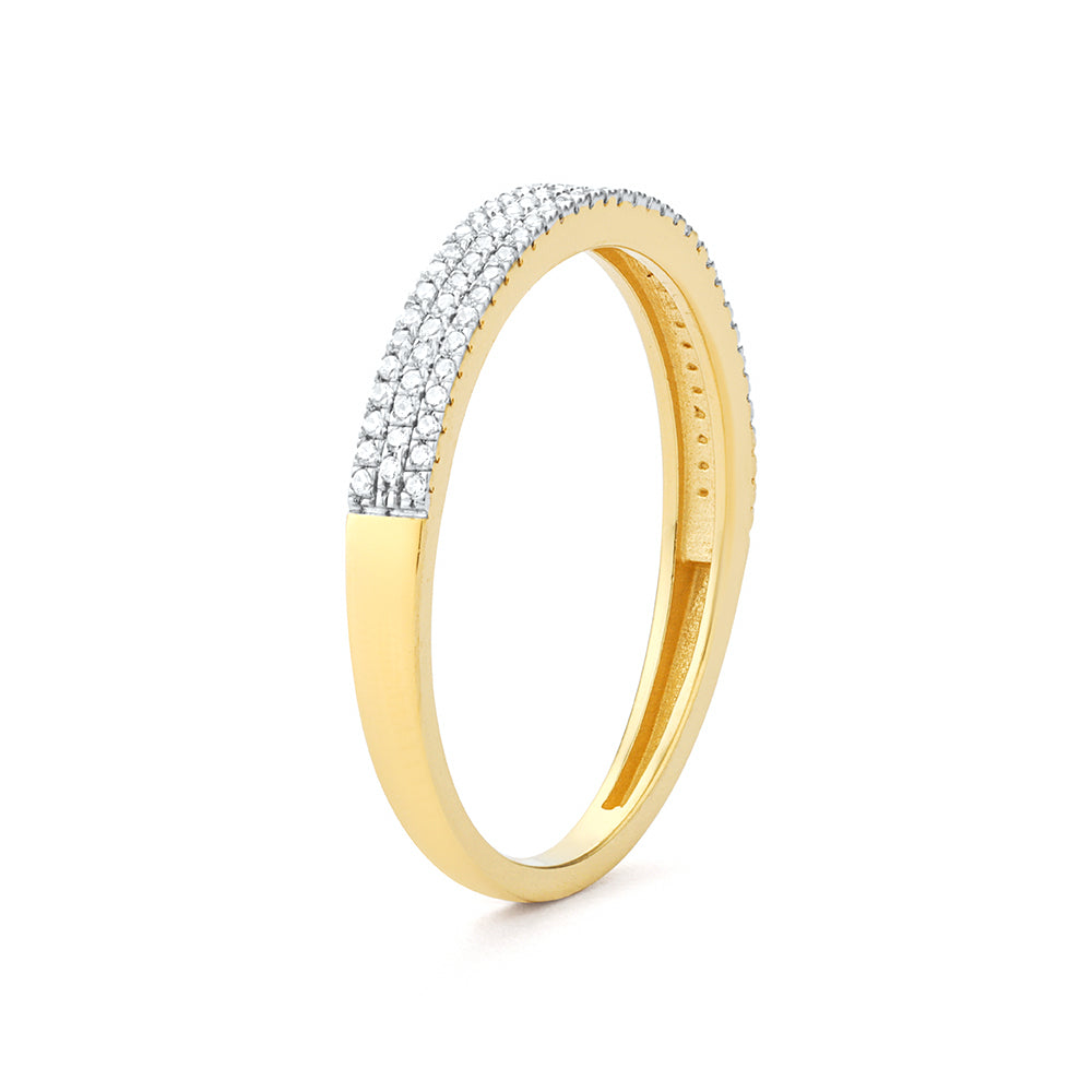 Triple Row Stacking Ring