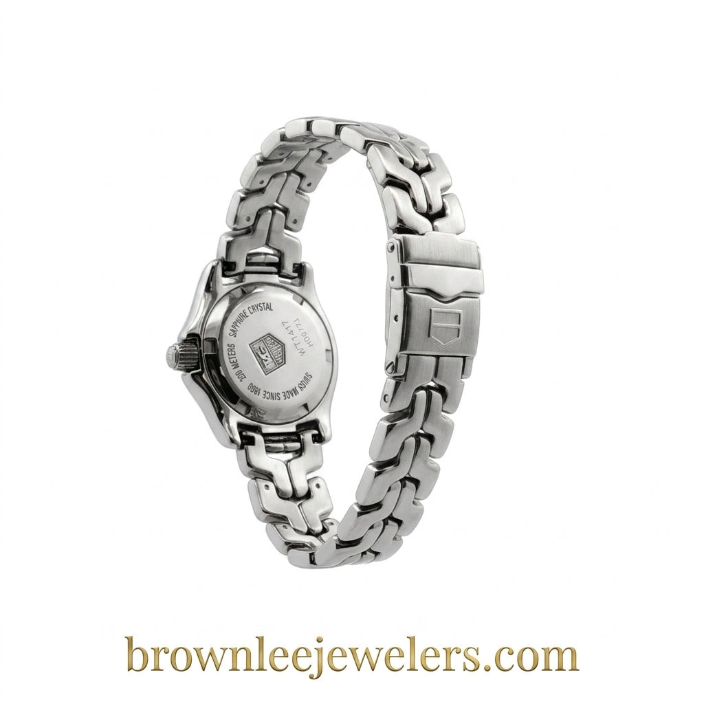 TAG Heuer | Link Lady 27mm | Stainless Steel | Black Diamond Dial | Pre-Owned | WT1417.BA0560 - Brownee Jewelers