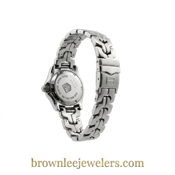 TAG Heuer | Link Lady 27mm | Stainless Steel | Black Diamond Dial | Pre-Owned | WT1417.BA0560 - Brownee Jewelers