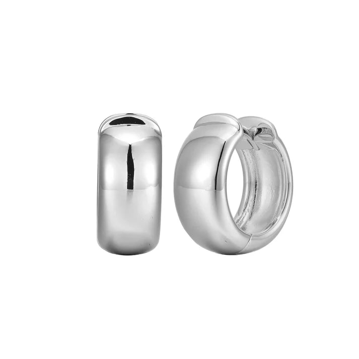 Hoop Earrings | Sterling Silver Rhodium-Plated | 16MM Hoop Earrings | R2AUPBA027-00LAQ00 - Brownee Jewelers