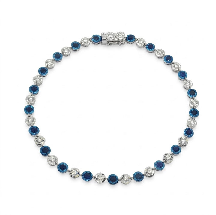 Diamond & Sapphire tennis bracelet 