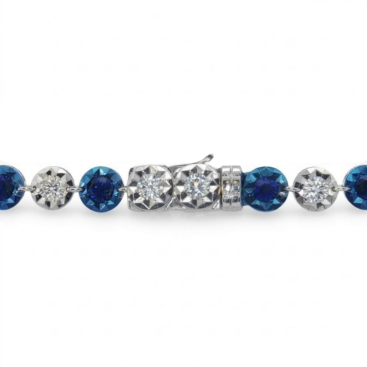 Diamond & Sapphire tennis bracelet 