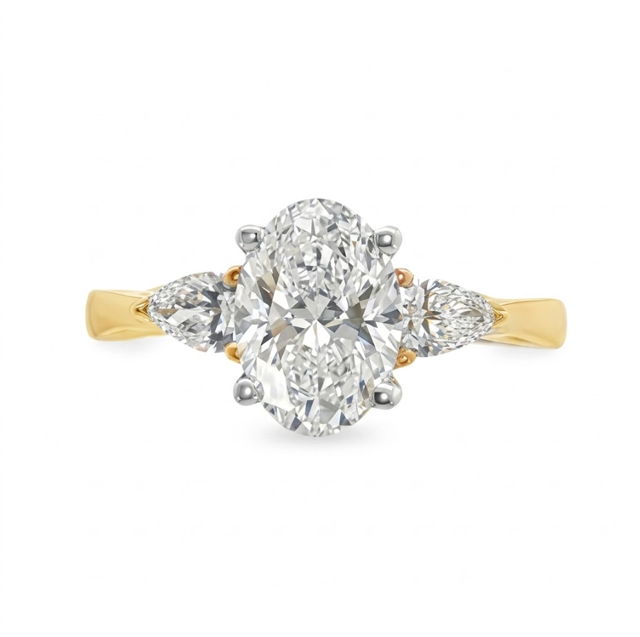 Oval Lab-Grown Diamond Engagement Ring