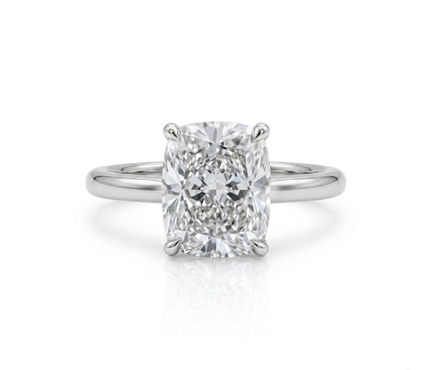 2.68 ct Cushion Lab-Grown Diamond Engagement Ring