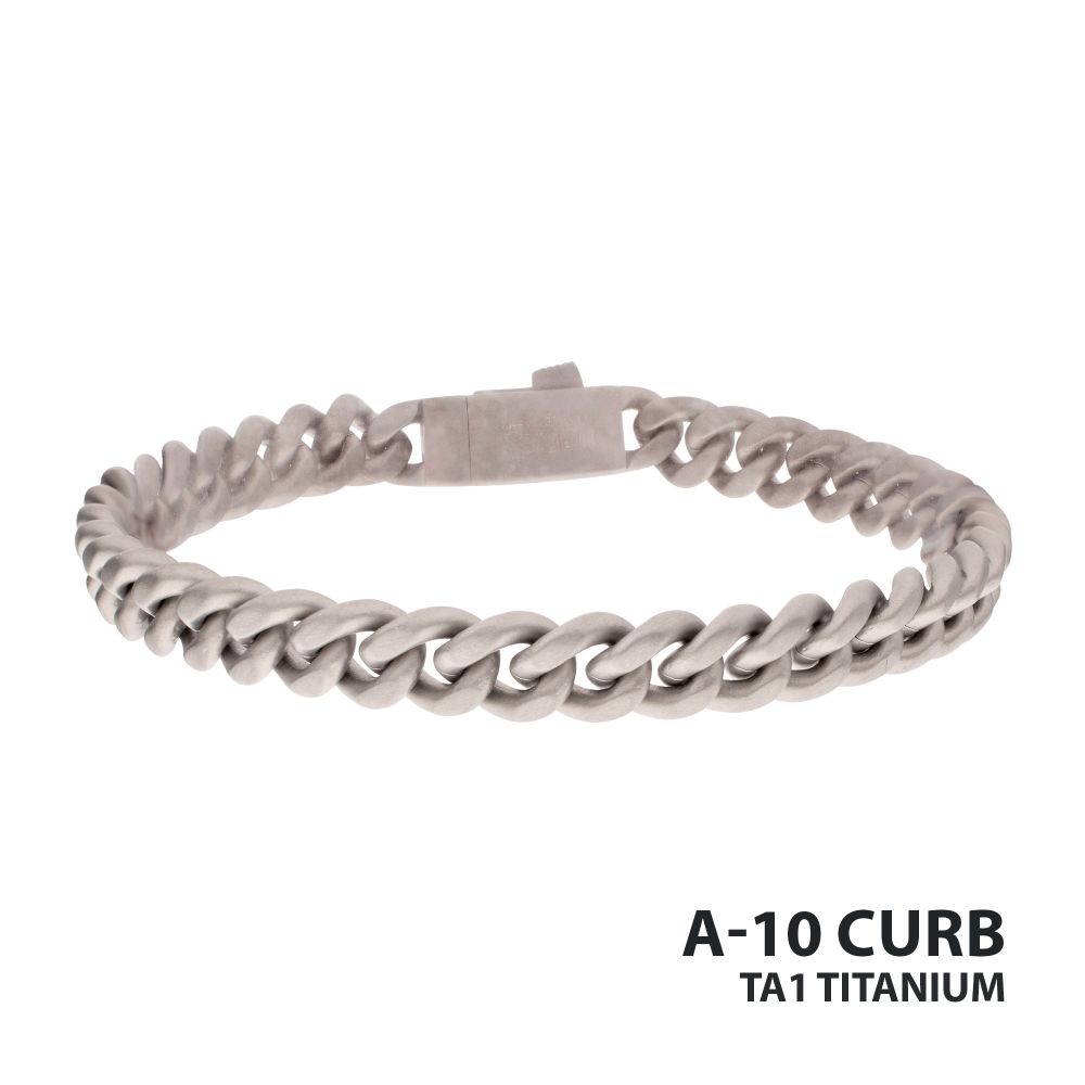 8mm Titanium Flat Clasp Miami Cuban Bracelet