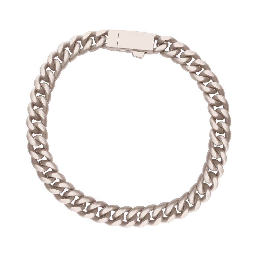 7.4mm Titanium Curb Chain Bracelet - Brownee Jewelers