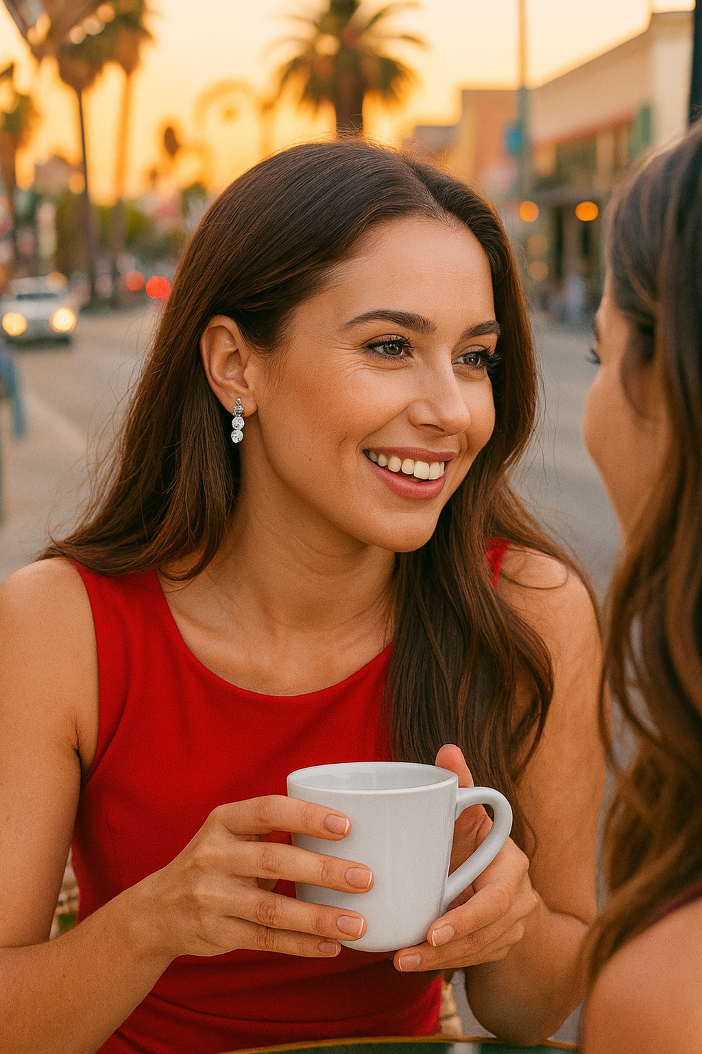 3 tier drop stud round brilliant cut earrings, 6 carats total weight 