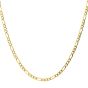 4.7mm 18Kt Gold IP Titanium Figaro Chain Necklace