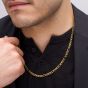 4.7mm 18Kt Gold IP Titanium Figaro Chain Necklace