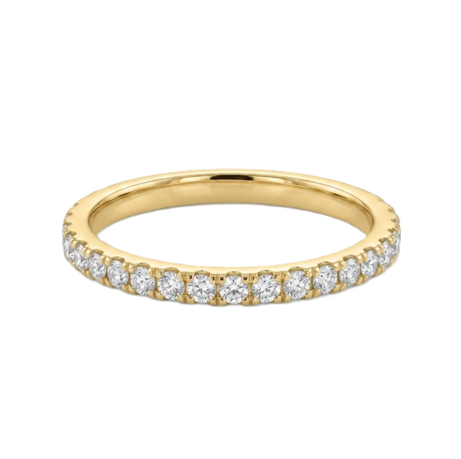 .2 Total Carat Weight Diamond Pavé Wedding Band in 14K Yellow Gold