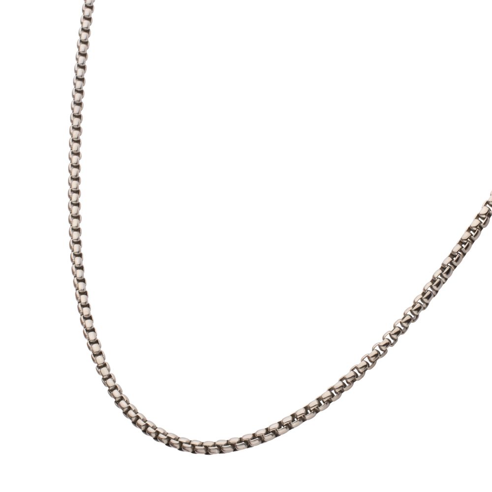 3mm Titanium Box Chain Necklace 20"