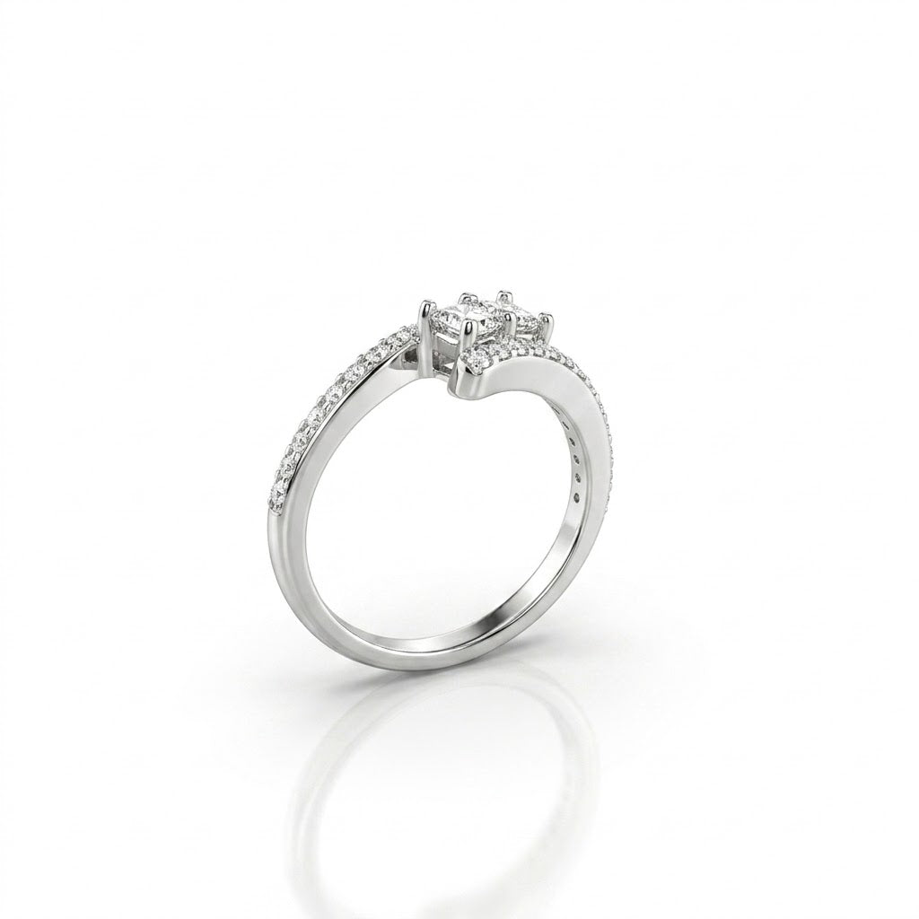 Princess Cut Diamond Engagement Ring | 14K White Gold | Approx. 0.50 CT | 27409L - Brownee Jewelers
