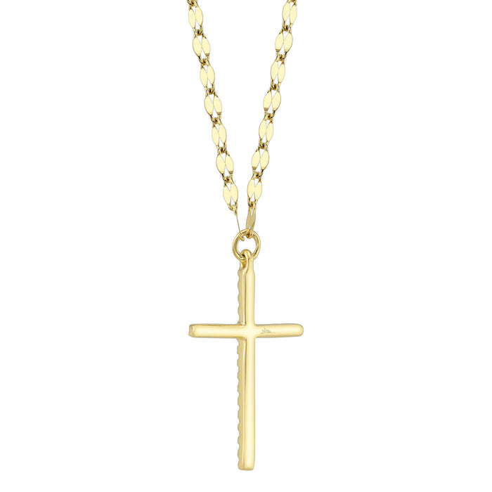 SHY CREATION KATE | 0.06CT DIAMOND CROSS SPARKLE CHAIN NECKLACE | 14K YELLOW GOLD | SC55026066 - Brownee Jewelers