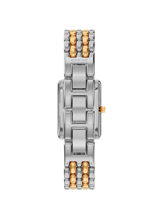 Petite Essex Two-Tone Watch | Michael Kors | Two-Tone Stainless Steel | 20mm x 27mm Rectangular Case | Quartz 3-Hand Movement - Brownee Jewelers