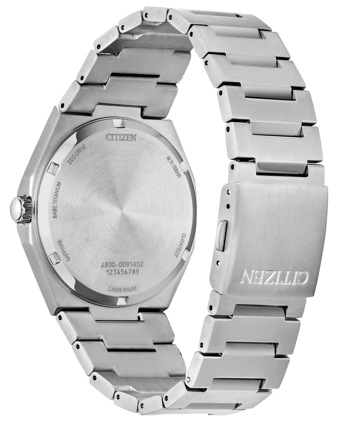 Zenshin Three-Hand | Citizen Eco-Drive Watch | Titanium | White Dial Day-Date | Integrated Bracelet WR100 - Brownee Jewelers