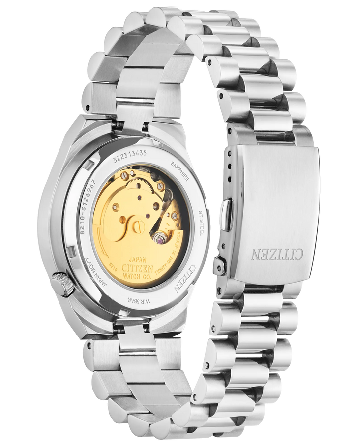 Tsuyosa | Citizen Automatic Watch | Stainless Steel | Black Dial Date Display | Integrated Bracelet - Brownee Jewelers