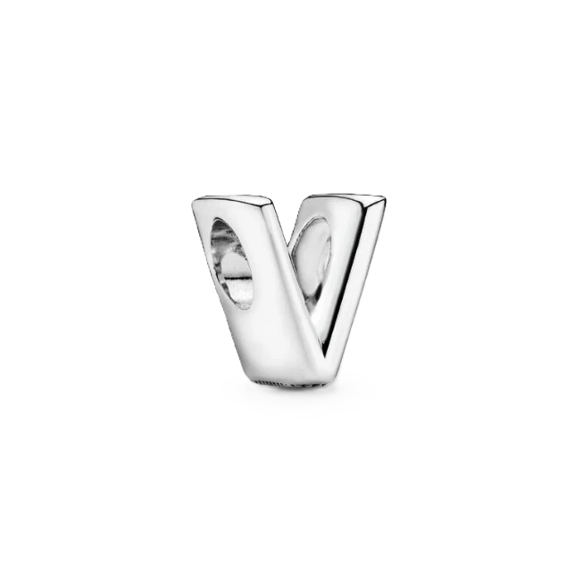 Pandora | Letter V Alphabet Charm | Sterling Silver | 797476 - Brownee Jewelers