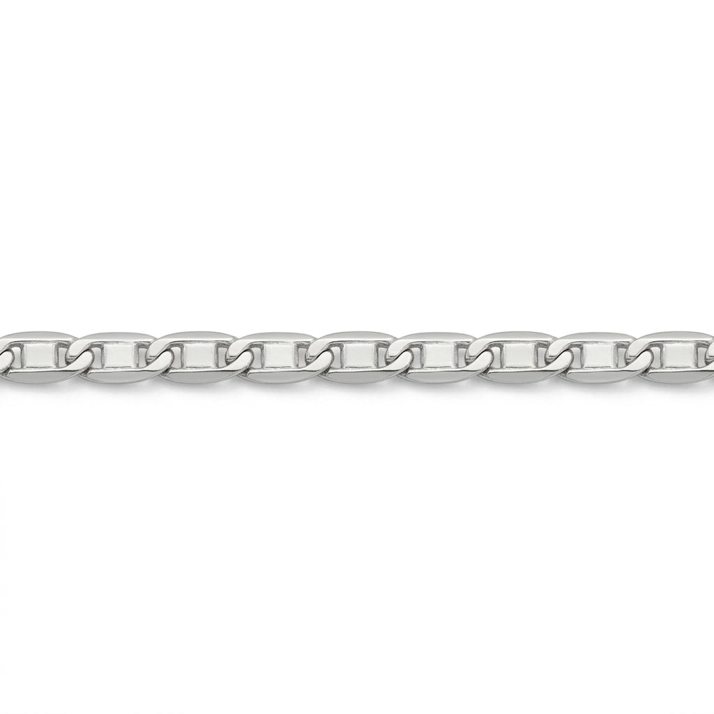 Valentino Link 3.8mm Chain 24 Inch Sterling Silver Necklace
