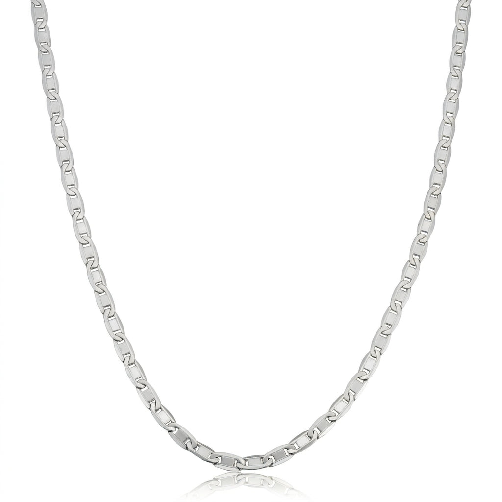 Valentino Link 18 Inch 3.8mm Chain Sterling Silver Necklace 
