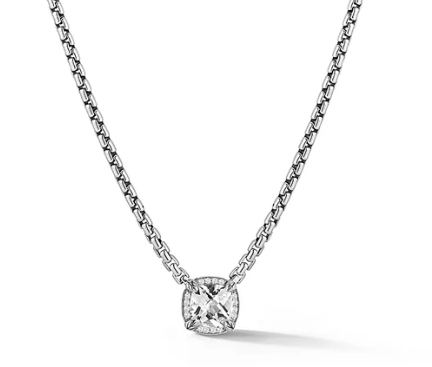WHITE TOPAZ DIAMOND NECKLACE 