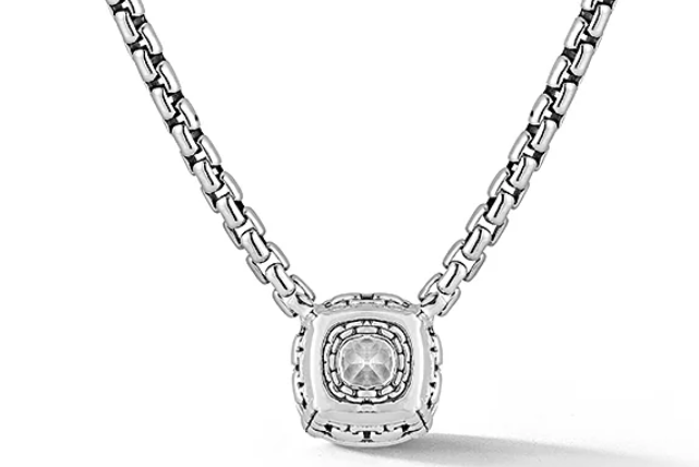 WHITE TOPAZ DIAMOND NECKLACE 