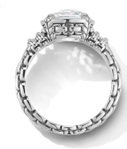 Sterling Silver White Topaz Ring