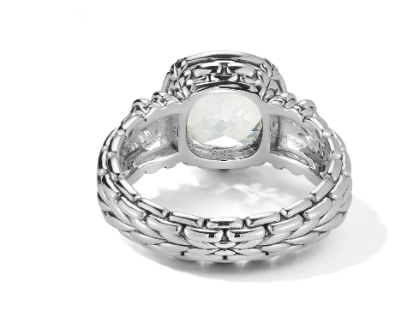Sterling Silver White Topaz Ring