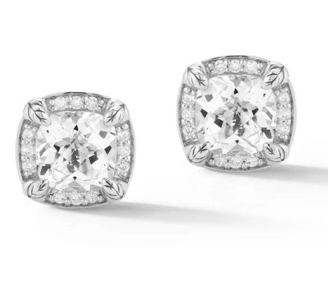 White Topaz Earrings 