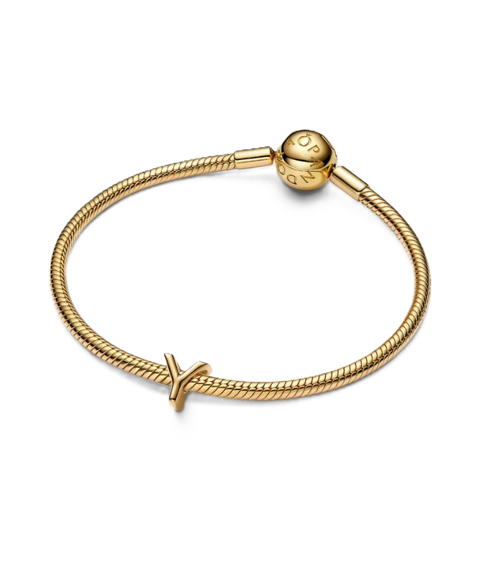 Pandora Letter "Y" Charm in 14K Gold Plating