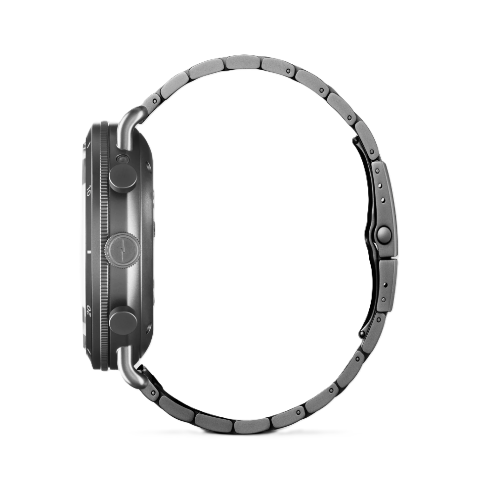 Canfield Sport Chronograph Watch | Gunmetal Stainless Steel | 45MM Chronograph Bracelet Watch - Brownee Jewelers