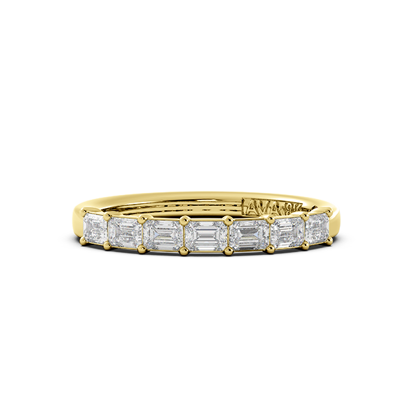 Emerald-Cut Lab-Grown Diamond Halfway Band